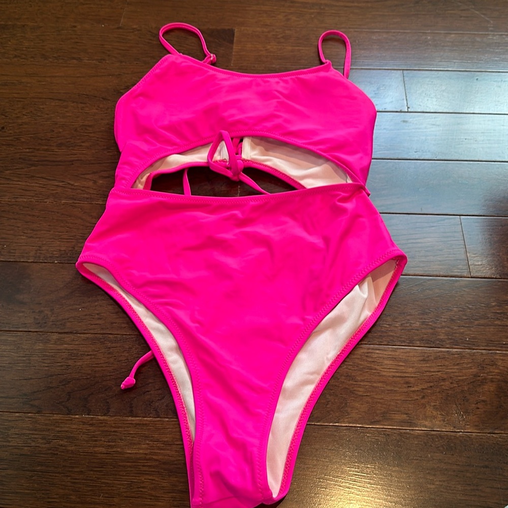 Hot pink monokini